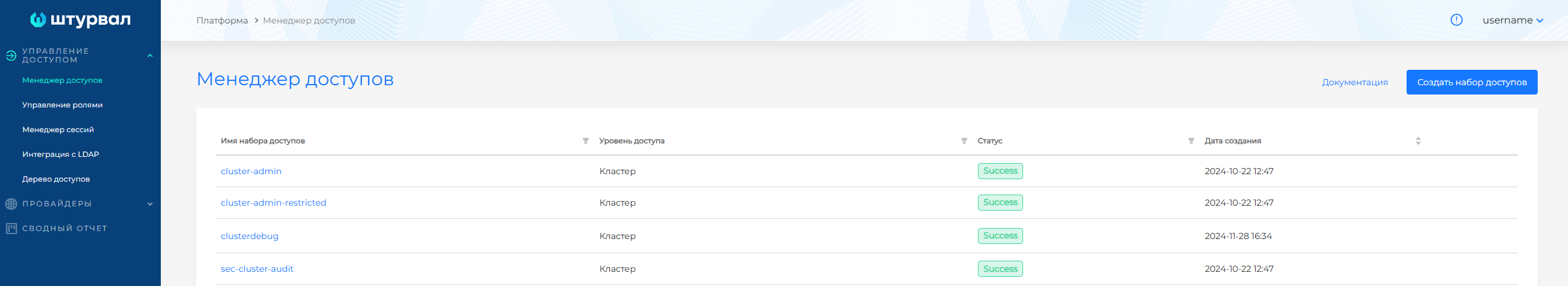 Скриншот интерфейса: Скриншот интерфейса платформы