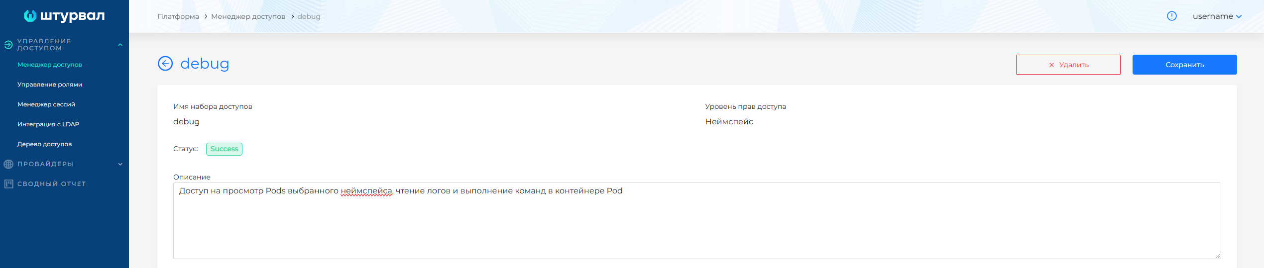 Скриншот интерфейса: Скриншот интерфейса платформы