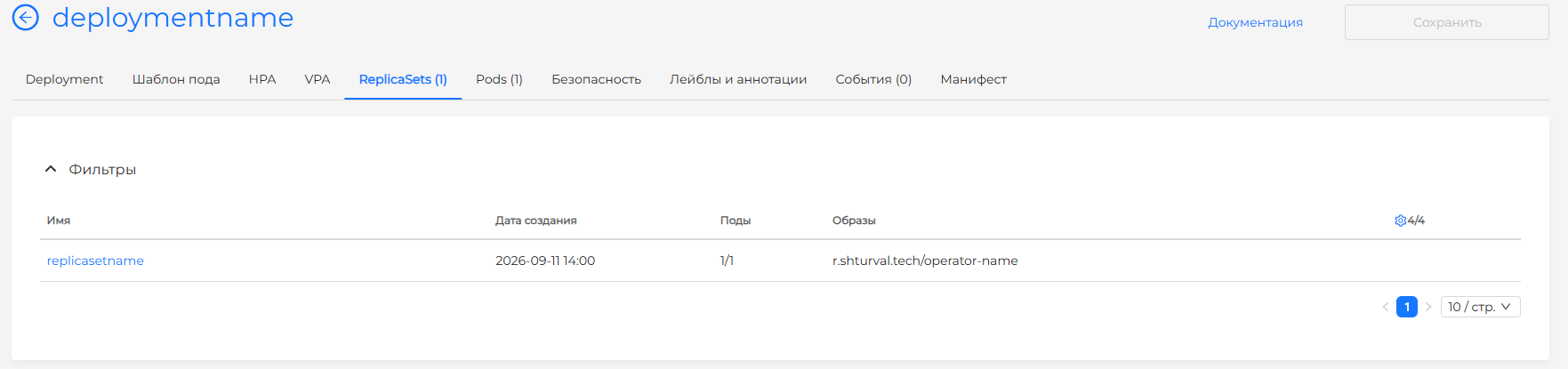ReplicaSets Deployment