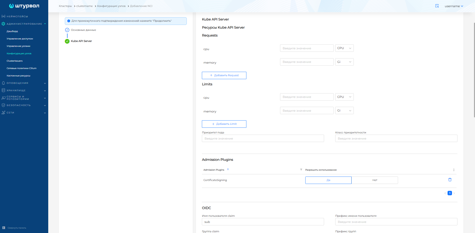 Kube API Server в NCI