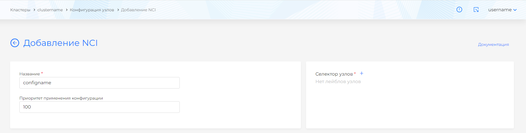 Основные данные NCI