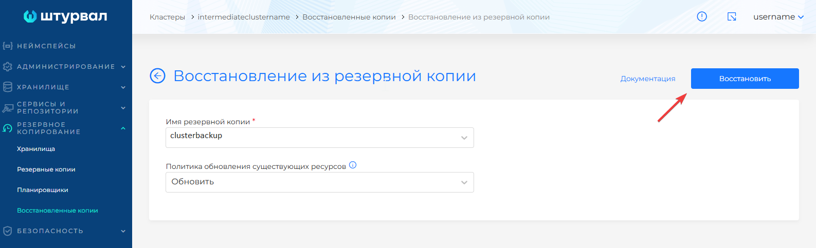 Скриншот интерфейса: Скриншот интерфейса платформы