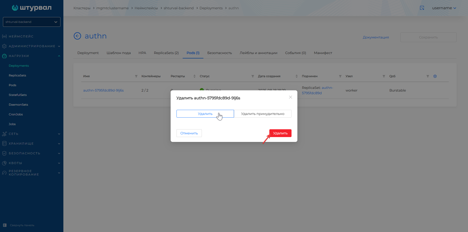Скриншот интерфейса: Скриншот интерфейса платформы