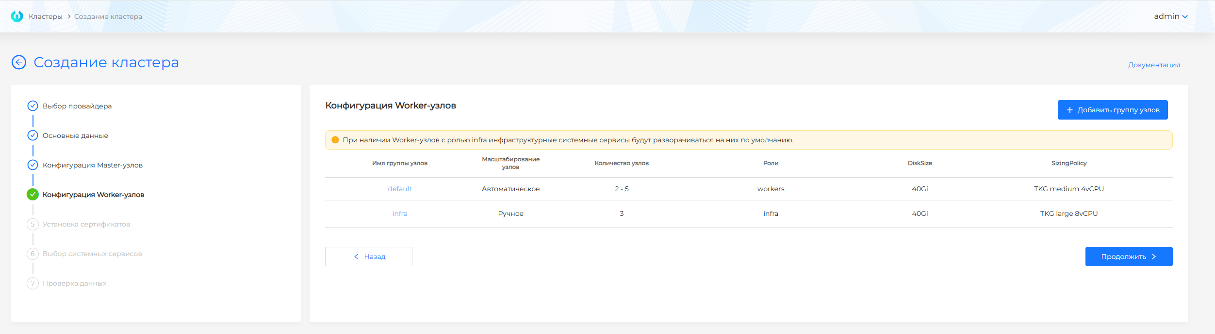 vCloud Director — Worker-группы