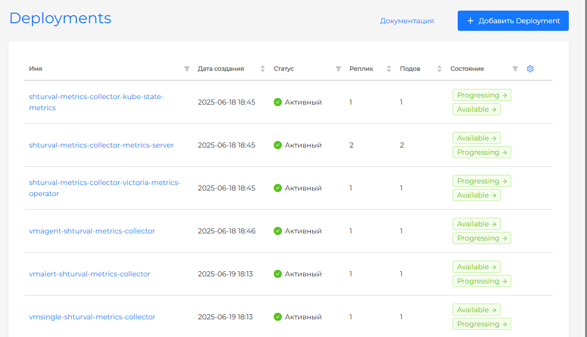 Скриншот интерфейса: Скриншот интерфейса платформы